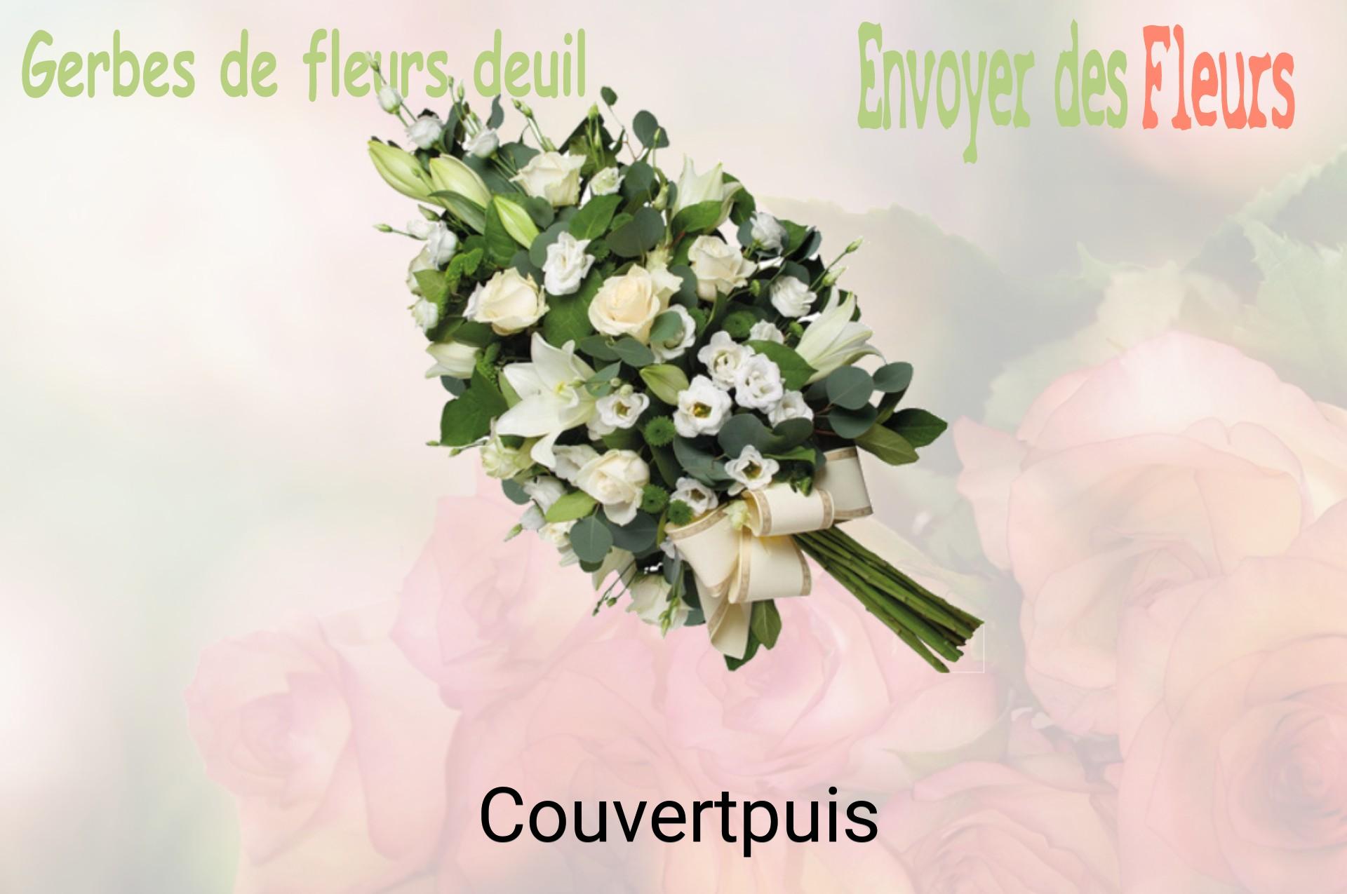 Gerbe de fleurs de deuil livrée à Couvertpuis